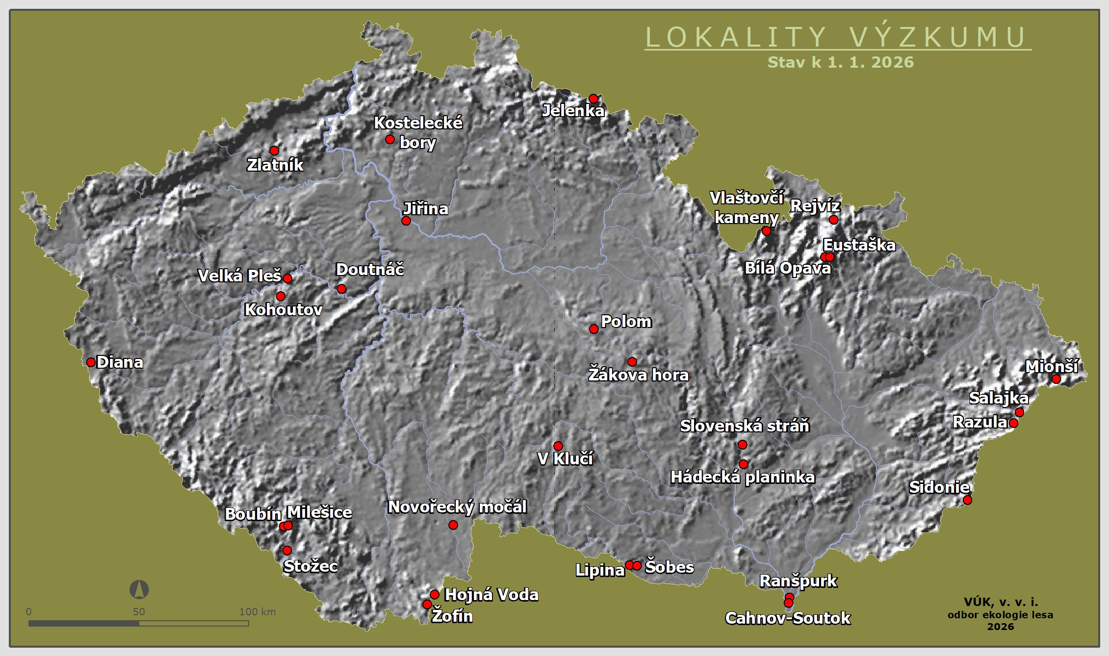 Lokality výzkumu